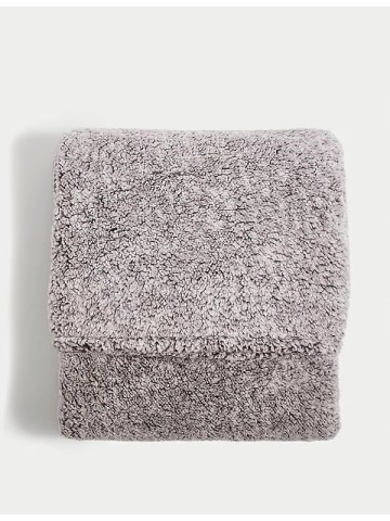 Teddy Fleece Plain Throw